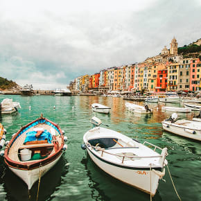 Boats on a river.