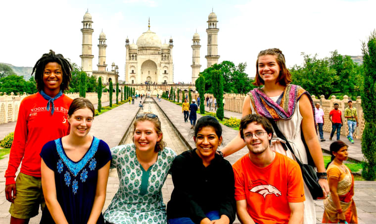 A group of students in Hyderabad, India.