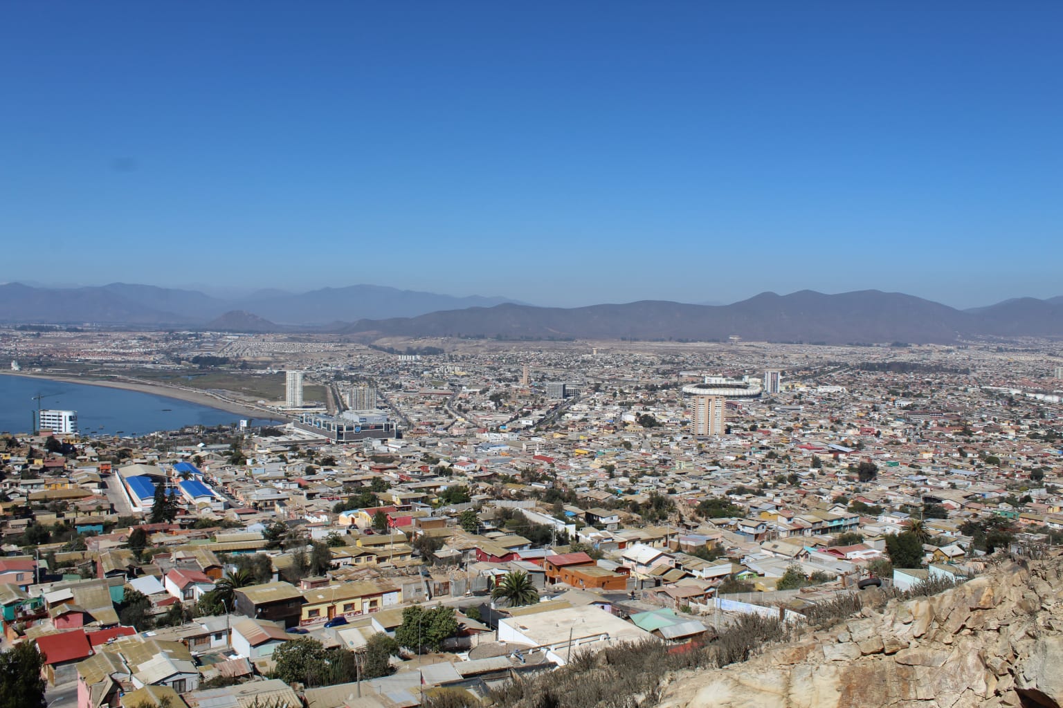 An aerial view of Chile.
