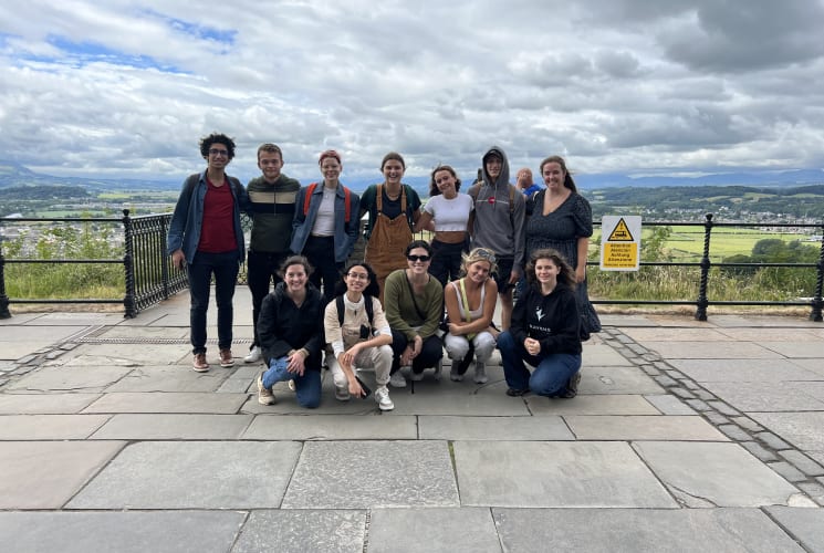 Group posing at Stirling Castle.